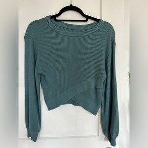 Lululemon Reversible Crossover Ribbed Knit Sweater